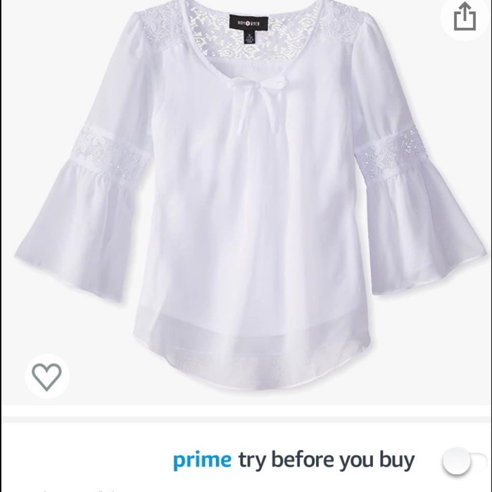 NWOT Amy Byer girls blouse - SIZE Medium (10-12)